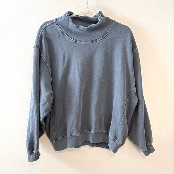 Joah Brown mock neck oversized terry sweatshirt - Picture 3 of 8